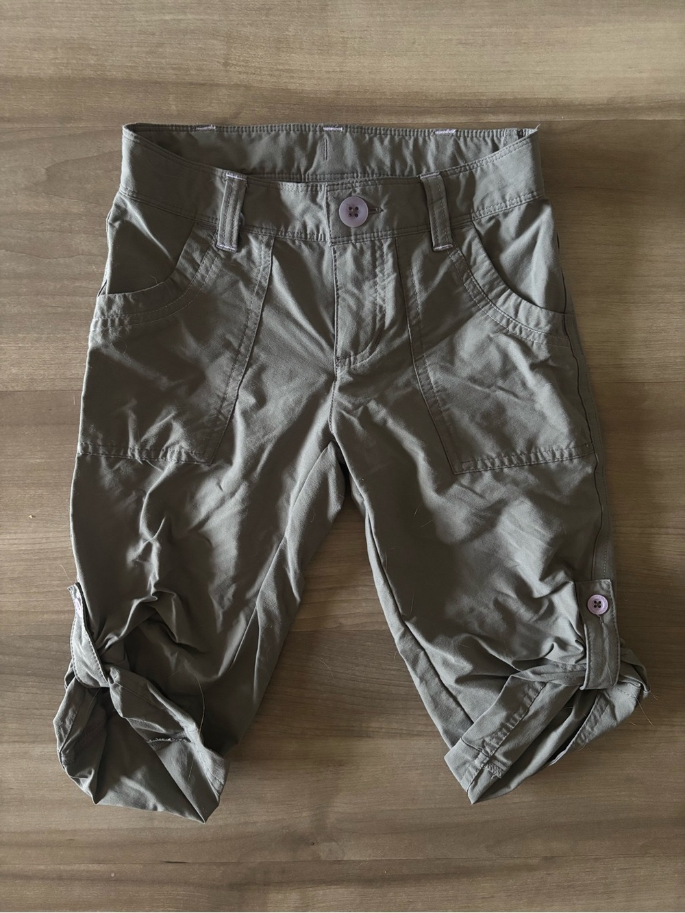 The North Face Kids Girls Cargo Roll-Up Pants Size XS (6) hiking lightweight